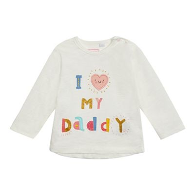 bluezoo Baby girls' cream 'daddy' top